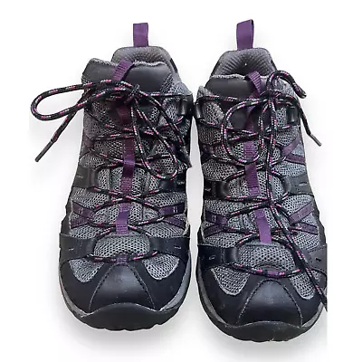 Merrell Women's 9 Siren Sport 2 Damson Black Purple Q-Dry Hiking Shoes J48872 • $14.99
