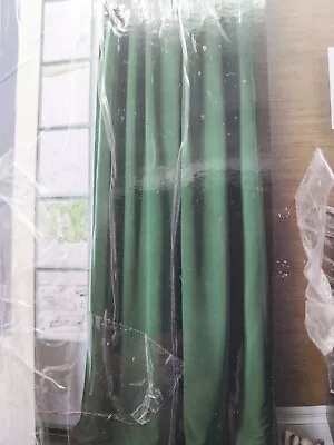 Threshold Blackout Curtain Green Matte Velvet 50in W X 84in L • $19.95