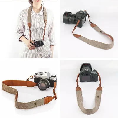 Camera Shoulder Neck Vintage Strap Belt For Sony Nikon Canon Olympus Universal • £4.29