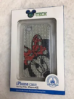 Disney Parks D-Tech Minnie Mouse Rhinestone IPhone 4/4S Case +Screen Guard  • $30