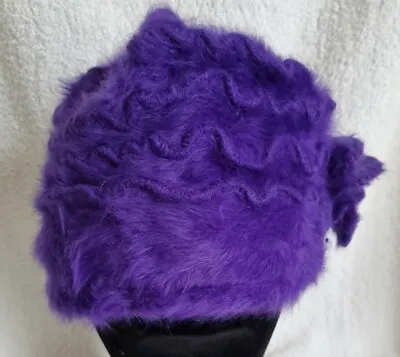 £4.95 • Buy LILI & POPPY Ladies Angora 1920s Style Beanie Hat - Colour Purple 