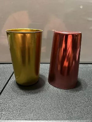 VTG BASCAL ALUMINUM CUP TUMBLERS ITALY TWO Colors Used • $6.95