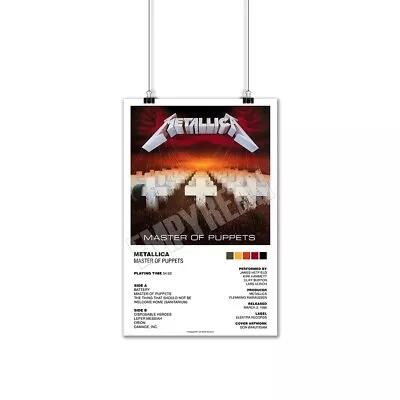 Metallica Master Of Puppets 1986 Vinyl Record LP Album Poster Art Print • $22.98