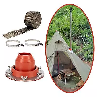 Tent Stove Jack Stove Jacket Hole Camping For Travel Stove Bell Tent Yurt • $56.91