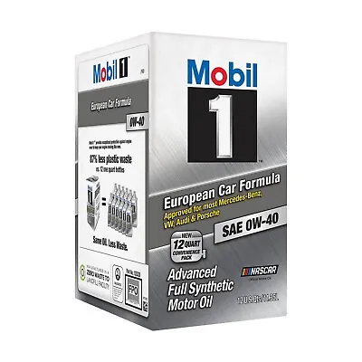 Mobil 1 FS European Car Formula Full Synthetic Motor Oil 0W-40 12 Qt Mercedes • $94.91