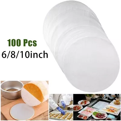 6 Inch 8 Inch 10 Inch Parchment Paper Liners Safe For Oven & Air Fryer • £8.57