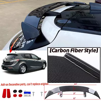 Fit For Mazda 3 2010-2013 Universal Carbon Fiber Style Rear Roof Spoiler Wing • $88.52