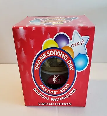 2000 Macy's Thanksgiving Musical Water Globe Snoopy Bullwinkle Twin Towers NIB • $85.99