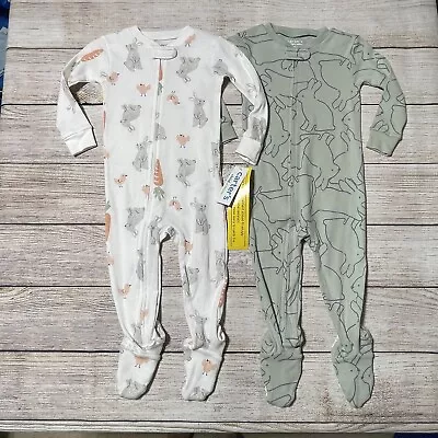 New Carter’s 12 Months Easter Footed Pajamas 2 Piece Set. Grippers On Feet. • $15.90