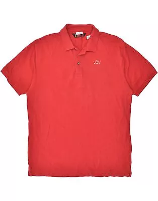 KAPPA Mens Polo Shirt XL Red Cotton AI02 • £12.95