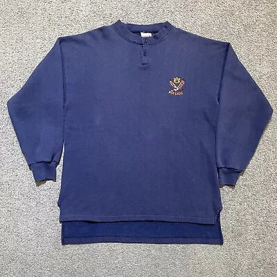 Vintage Auburn Tigers Sweatshirt Mens XL Navy Blue Henley AU University USA NCAA • $24.95