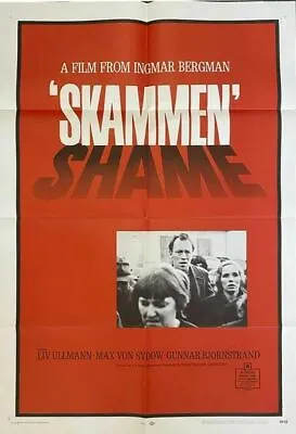 Skammen Shame Ingmar Bergman Liv Ullman Max Von Sydow Original Movie Poster 1968 • $49.99