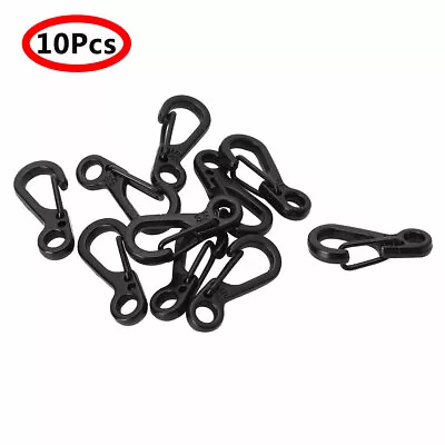 10x Mini SF Metal Carabiner Clips Tiny Snap Hooks Spring Clasp Keychain Paracord • $5.52