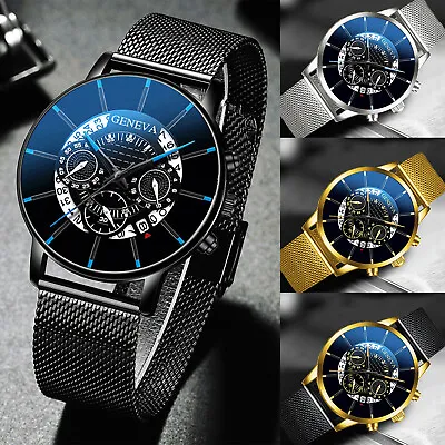 £5.17 • Buy Army Military Stainless Steel Mens Wrist Watch Quartz Date Analog Sports Watches