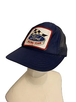 Vtg 60s 70s Ford Racing Snapback Trucker Hat NASCAR OSFA Richard Petty Era Rare  • $49.84