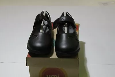 Umi *cayla*girls Black Leather Mary Jane Shoes Uk 11.5 Jr Eu 30 • £12