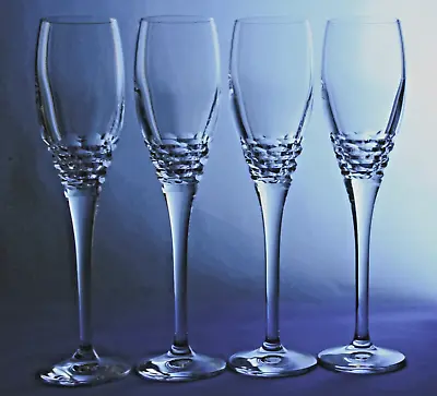 EDINBURGH CRYSTAL PORTREE DESIGN - LOT OF 4 FLUTE CHAMPAGNE GLASSES 21.7cm • £55