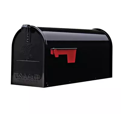 Gibraltar Mailboxes Classic Medium Steel Post Mount Mailbox Black T1S00B00 • $18.33