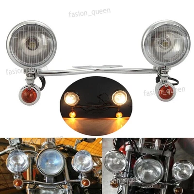 $67.33 • Buy Passing Turn Signals Spot Light Bar For Yamaha V-Star XVS 250 650 950 1100 1300