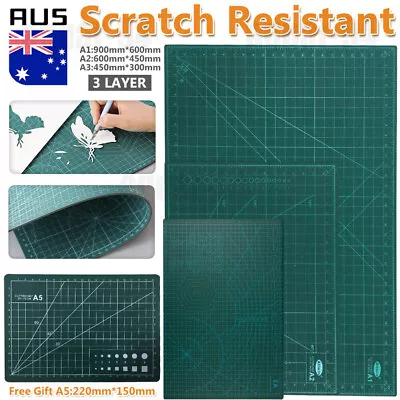 Cutting Mat Self Healing Doubleside Art Craft DIY Cutting Board PVC A1 A2 A3 A5 • $6.99