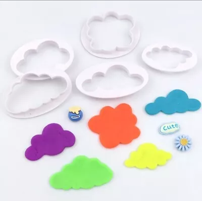 Cookie Cutter Set Cloud Cookie Cutters Fondant Cookies Icing Shape Biscuit Dough • £3.20