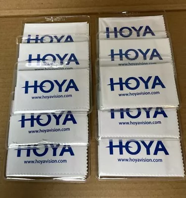 Lot Of 12 Hoya Lens Microfiber Cleaning Cloth Blue & White - New In Pouch • $9.99