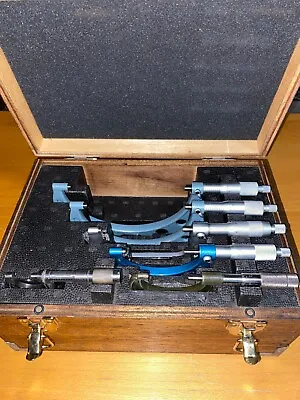 Assorted Set Of 6 Outside Micrometers 0in - 6in With Wooden Box • $205