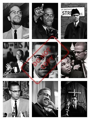 MALCOLM X POSTER Mx1 (CHOOSE SIZE - A5/A4/A3/A2/A1/A0) ALSO FRAMED OPTION! • £3.25