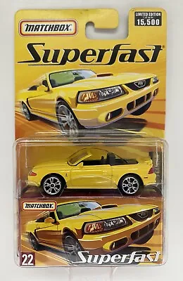 2005 Matchbox Superfast Ford SVT Mustang Cobra #22 Yellow Limited Edition - New • $14