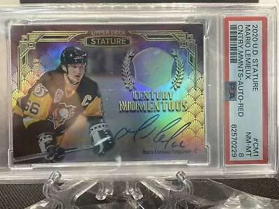 Mario Lemieux Upper Deck Century Moments Auto 1/10 PSA 8 • $350