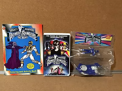 Mighty Morphin'  Power Rangers The Movie VHS McDonalds Toy Activity Book Lot • $14.99