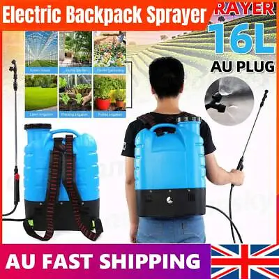 $68.89 • Buy 12V 16L Electric Weed Sprayer Rechargeable Backpack Farm Garden Pump Spray