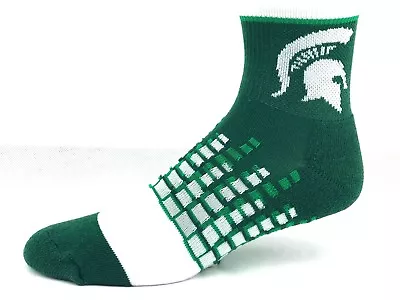 Michigan State Spartans Green & White Digi Square Quarter Socks • $6.99