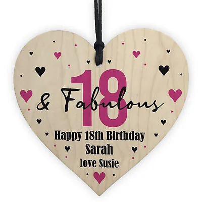 18th 21st 30th 40th 50th Birthday Personalised Heart Gift For Her Women Friend • £4.99