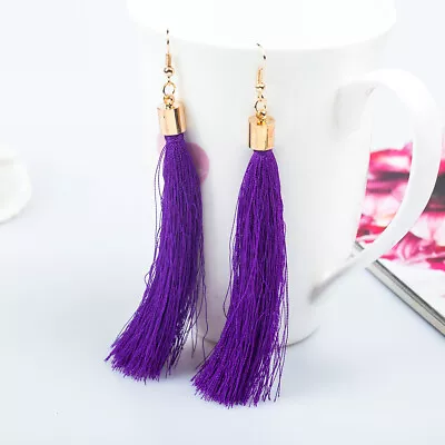 Bohemian Earrings Women Ear Stand Boho Fringe Dangle Tassel Earrings Jewelry • £2.49