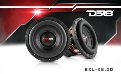 PAIR DS18 EXL-X8.2D 8  Car Subwoofers 2400 Watt Dual 2-ohm Bass Sub Woofers DVC • $284.99