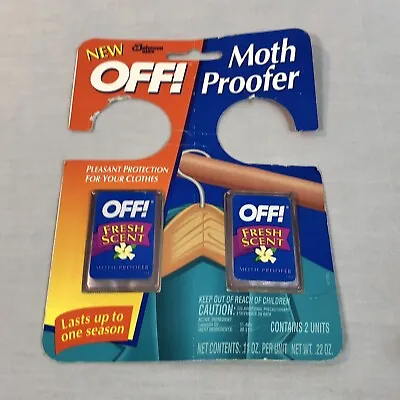 SC Johnson Off! Moth Proofer Fresh Scent Discontinued 2 Units Per Pack • $16.77