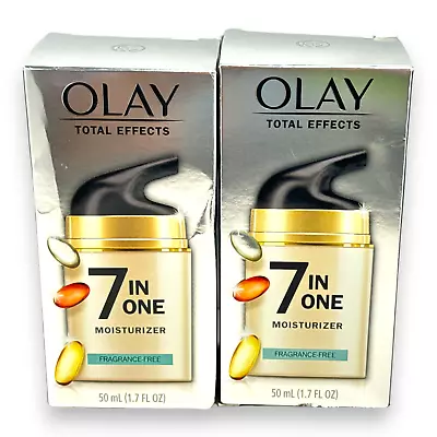 Olay Total Effects 7 In One Moisturizer Fragrance-Free 50ml/1.7fl.oz. LOT OF 2 • $28.95