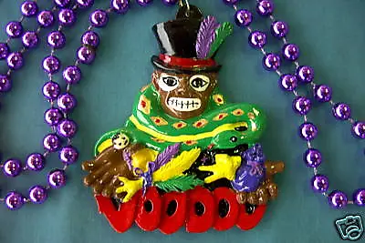  Voodoo Man  Mardi Gras Necklace Bead Mojo Snake Chicken Feet Spell (b238) • $6.50