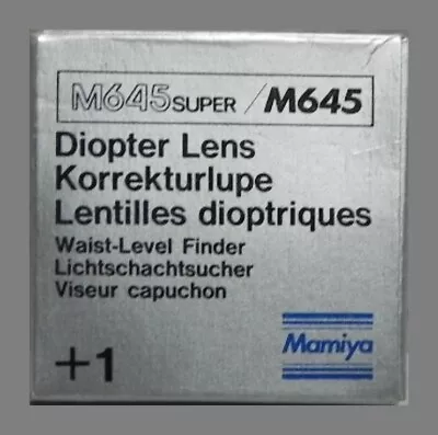 MAMIYA Waist Level Finder Diopter Lens +1.0 For M645 Super / Professional NEW • $59.50
