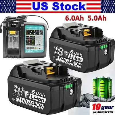 For Makita 18V BL1860 LXT BL1830 BL1850 BL1815N Li-Ion Cordless Battery /Charger • $29.60