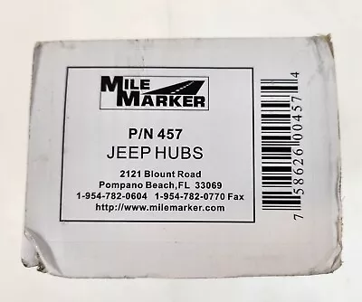 Mile Marker 457 Pair Locking Hubs For 71-73 Wagoneer 72-86 CJ 6-Bolt 27 Spline • $149.99