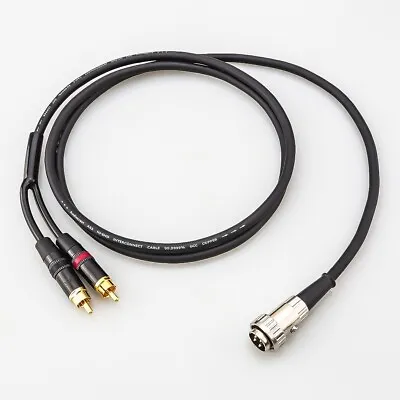 Naim 4 Pin Din Male To Dual Rean RCA Plug Audiophile Cable Power Amp - Preamp 1M • £22.90