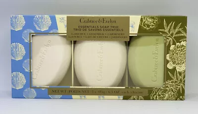 Crabtree & Evelyn Soap Trio La Source Goatmilk Gardeners 6.5oz NIB Fast Ship • £37.78