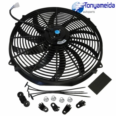 $35.99 • Buy New Universal 16 Inch Electric Radiator Engine Cooling Slim Fan Mount Kit 12V