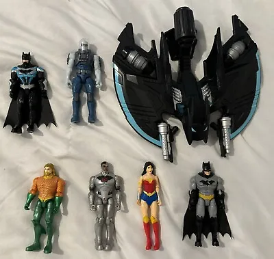 Lot Of 6 Action Figures DC Justice League 4” Spin Master Batman Bat-Tech Flyer • $13.80
