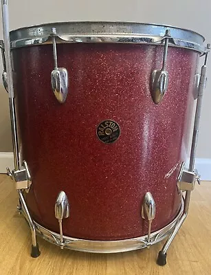 Vintage Ralston Japan Red Sparkle Floor Tom 16” • $300