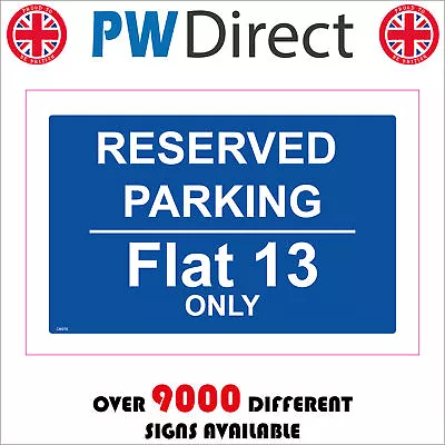 Cm976 Reserved Parking No Personalise Your Text Choice Words Only Sign Car Park • £23.37