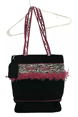 Sassi Designs ZBR-02 Zebra & Fringe Dance Mom Tote Bag With  Fringe Medium • $9.88