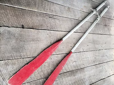 $240 • Buy Old Vintage Pair Of Wooden Canoe Boat Rowing Paddles Oars